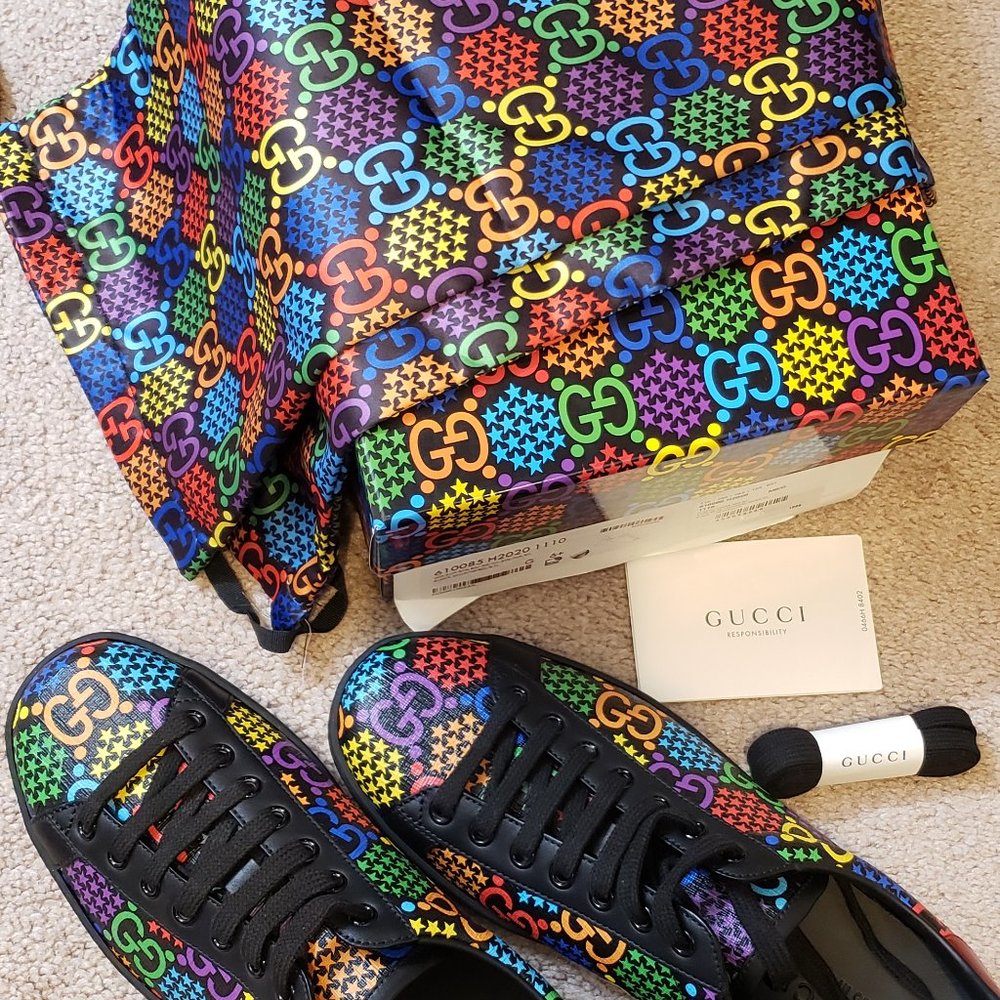 Gucci men psychedelic sneaker size 6.5